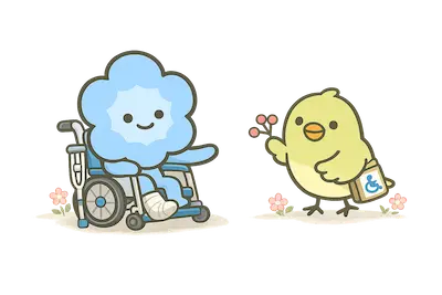 ひたちなか市　車いすの貸し出しがあってとても助かっている様子