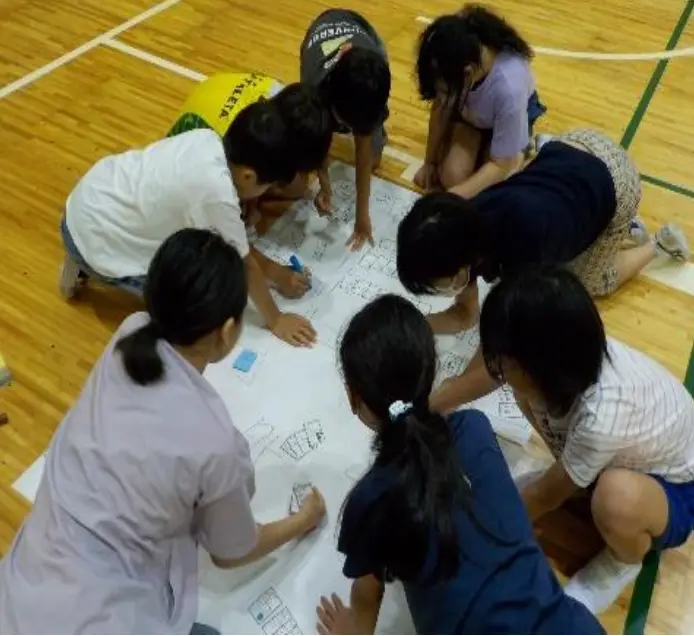 ひたちなか市：あそぼうさい講座：避難所運営ゲーム（）をとおして、災害や避難所運営についてみんなで話し合いました。