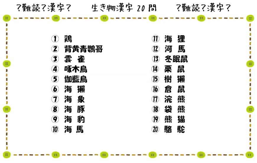 難読漢字 ひたちなか市　ボランティア運営者などへのアイディア・脳トレ