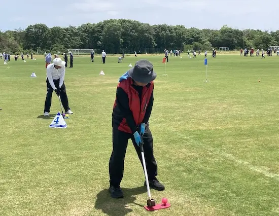 令和8年度高齢者クラブ連合会会長杯スポーツ大会の様子 グランドゴルフ