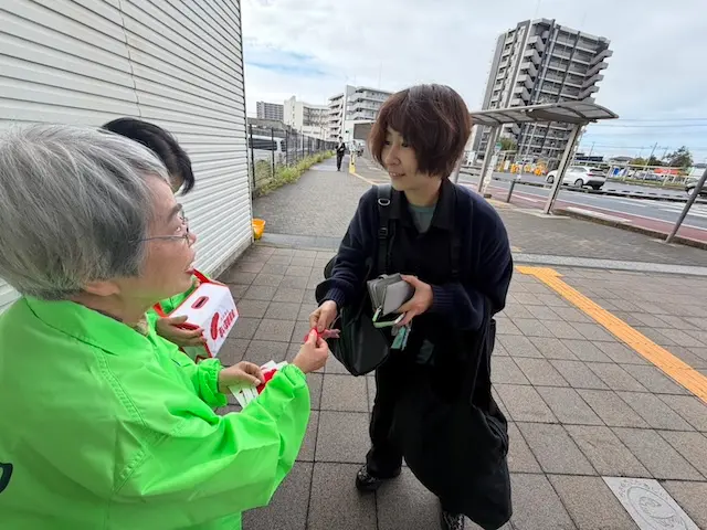 ひたちなか市勝田駅で実施された2026年赤い羽根共同募金の街頭募金活動